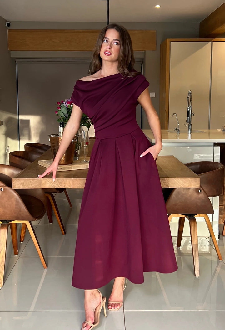 Betty Asymmetric Midi Dress