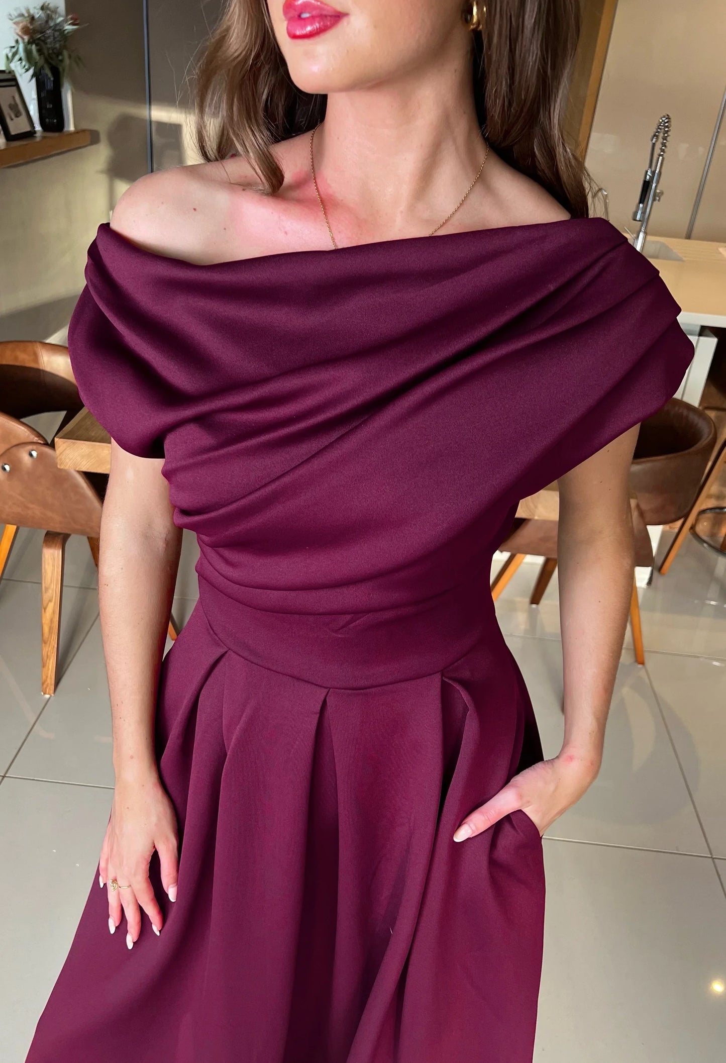 Betty Asymmetric Midi Dress