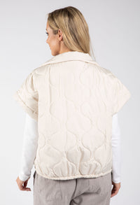 Leopard Lined Quilted Gilet