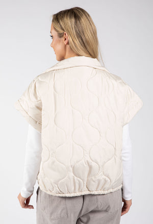 Leopard Lined Quilted Gilet