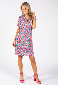 Floral Print Short Wrap Dress
