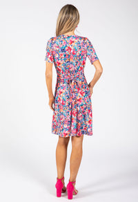 Floral Print Short Wrap Dress