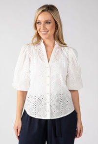 Flora Broderie Anglaise Blouse