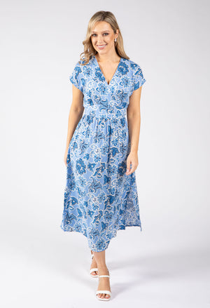 Kiki Floral Print Midi Dress