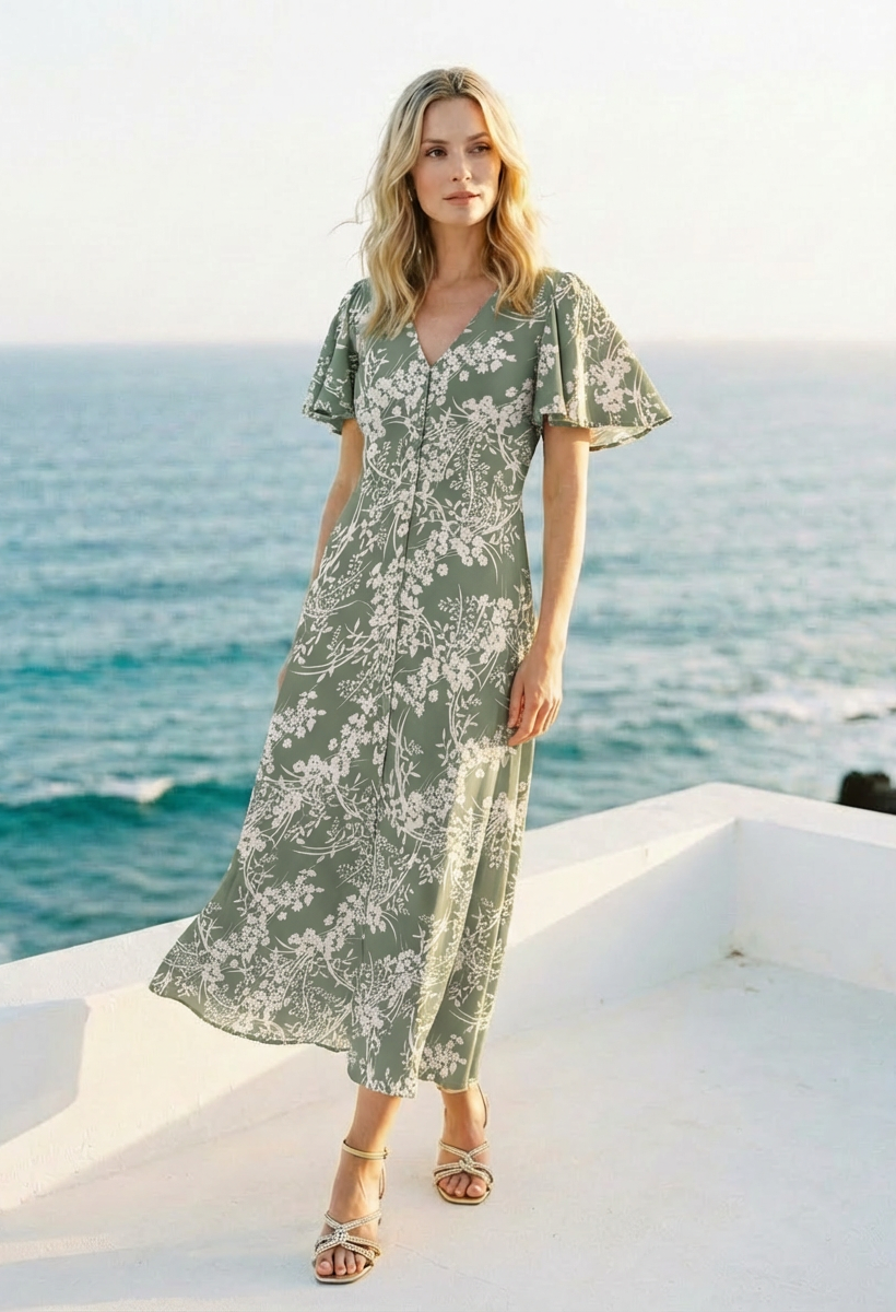 Oyo Floral Midi Dress