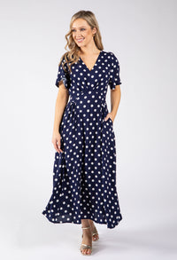 Zoe Polka Dot Midi Dress
