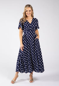 Zoe Polka Dot Midi Dress