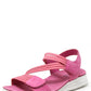 Pink sandal with white sole on a white background