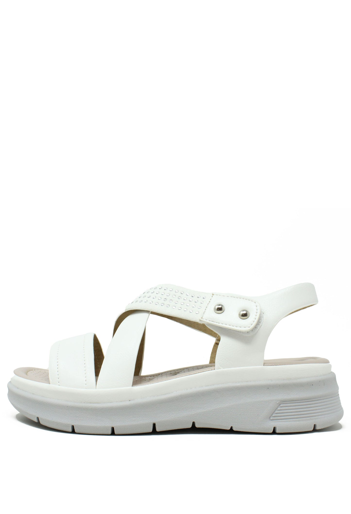 Diamante Cross Strap Sandal