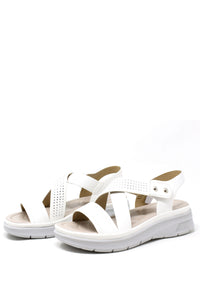 Diamante Cross Strap Sandal
