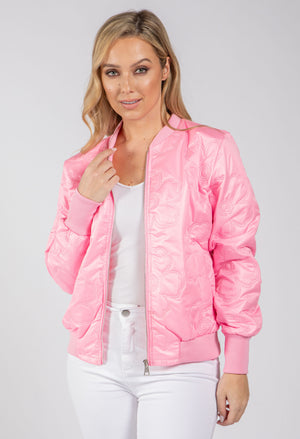 Floral Quilt Bomber Jacket
