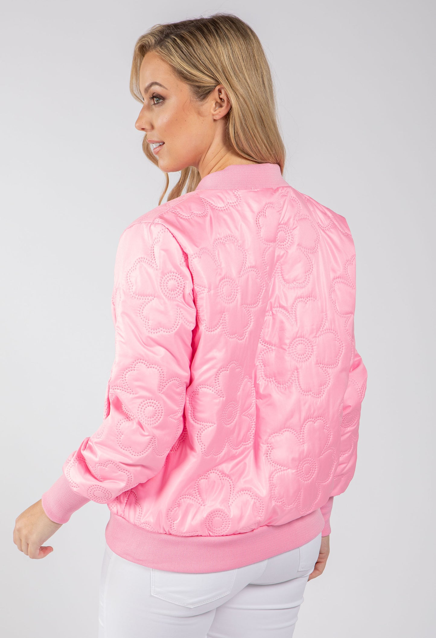 Floral Quilt Bomber Jacket