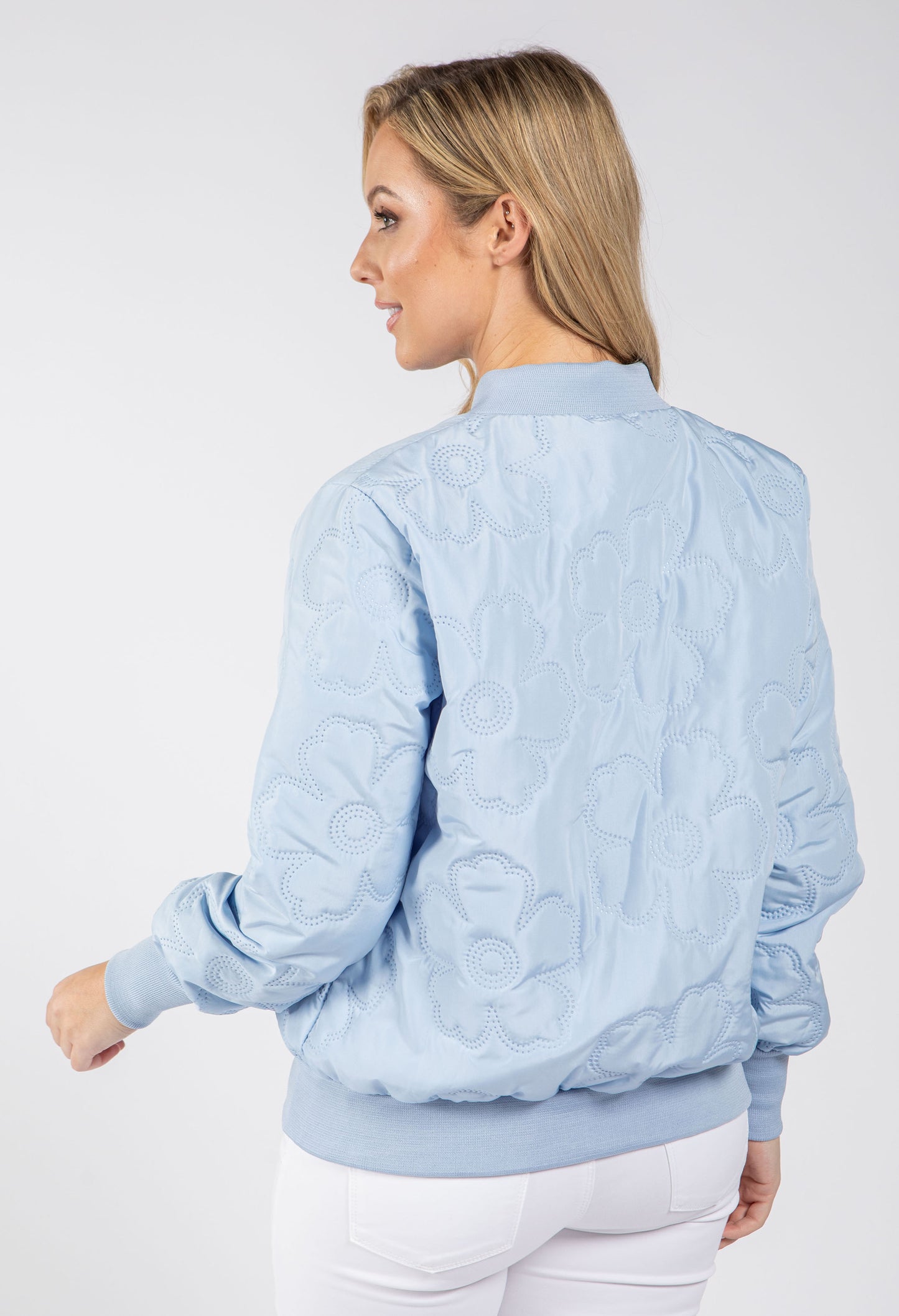 Floral Quilt Bomber Jacket