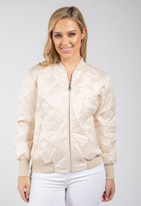 Floral Quilt Bomber Jacket