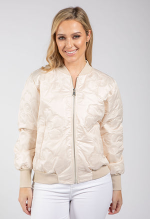 Floral Quilt Bomber Jacket