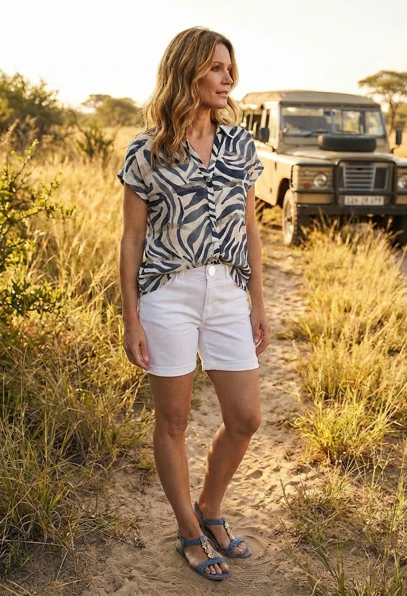 Nairobi Zebra Print Fine Knit Top