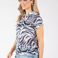 Nairobi Zebra Print Fine Knit Top