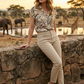 Nairobi Zebra Print Fine Knit Top
