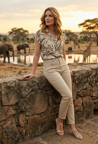 Nairobi Zebra Print Fine Knit Top