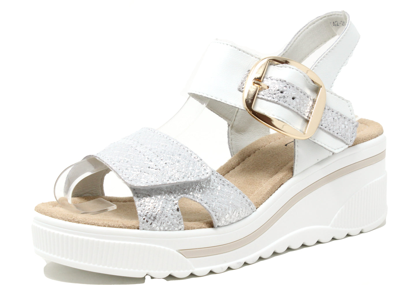 Buckle Detail Wedge Sandal