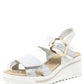 silver wedge sandal