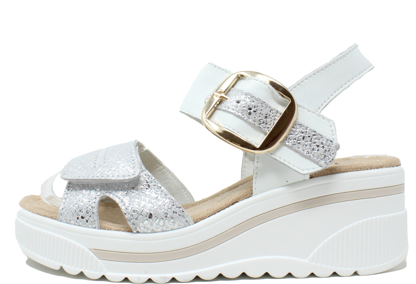 Buckle Detail Wedge Sandal