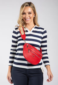 Striped Crossbody Bag
