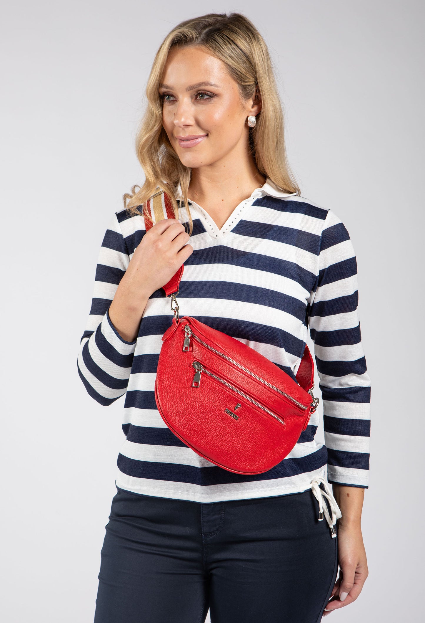 Striped Crossbody Bag