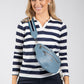 Striped Crossbody Bag