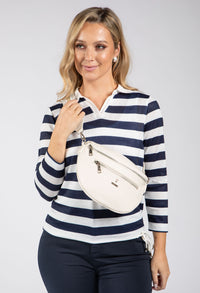 Striped Crossbody Bag