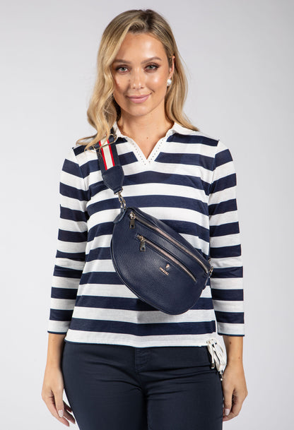 Striped Crossbody Bag
