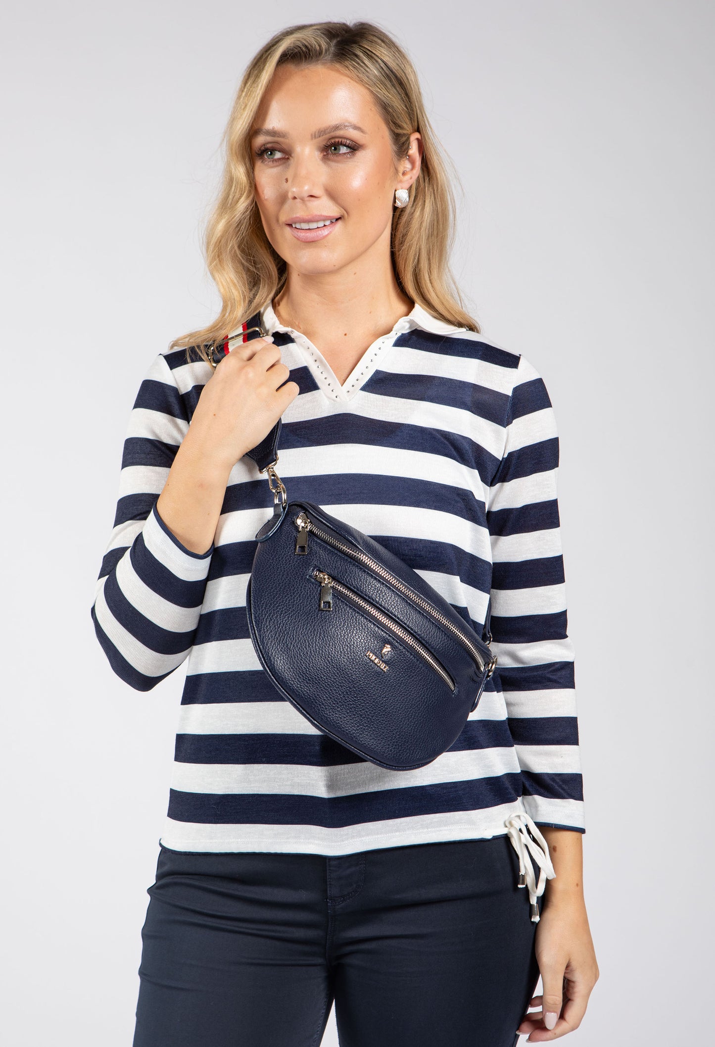 Striped Crossbody Bag