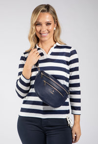 Striped Crossbody Bag