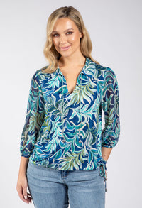 Buse Leaf Print Blouse