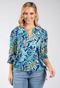 Buse Leaf Print Blouse