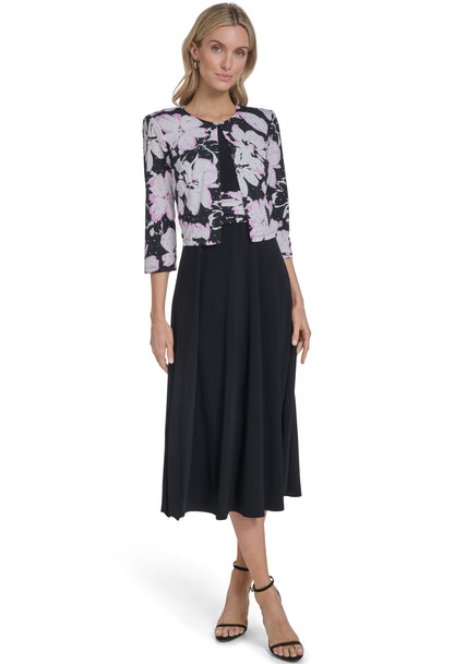 2 Piece Floral Midi Dress