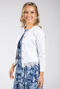 Lace Detail Denim Jacket