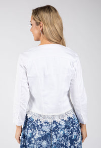 Lace Detail Denim Jacket