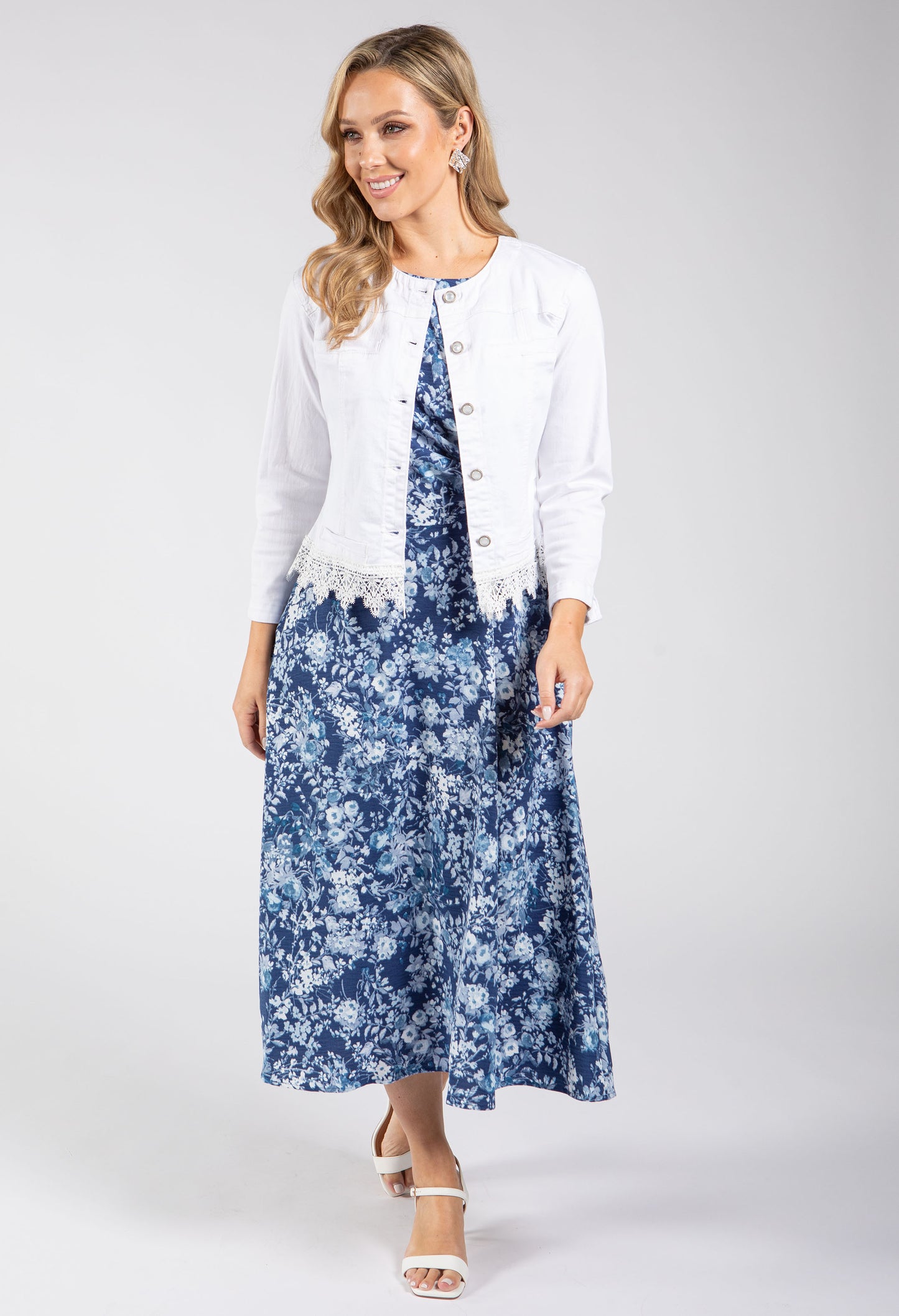 Lace Detail Denim Jacket