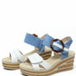 blue wedge sandal