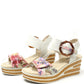 floral wedge sandal