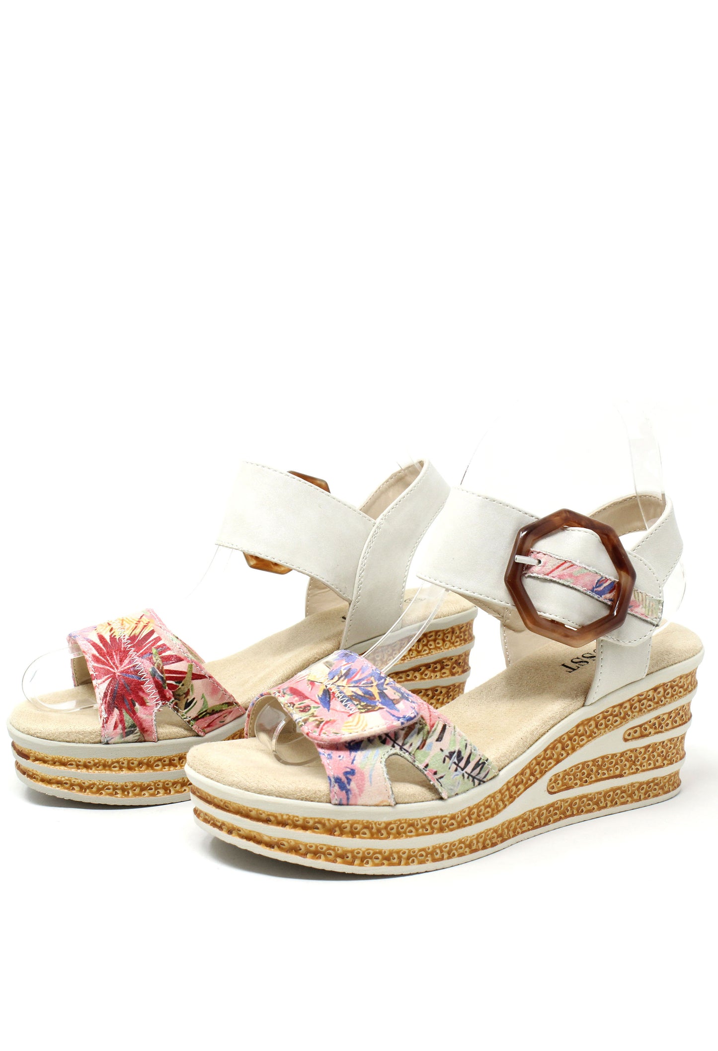 floral wedge sandal