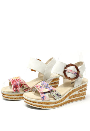 floral wedge sandal