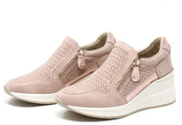 Bianca Side Zip Wedge Trainer