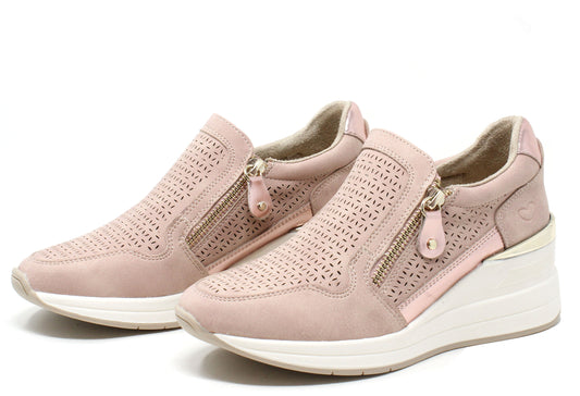 Bianca Side Zip Wedge Trainer