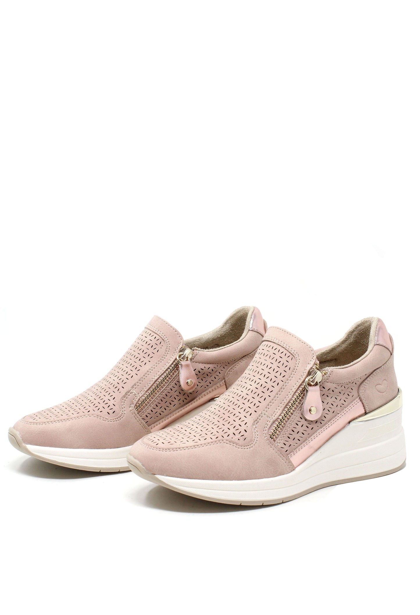 Bianca Side Zip Wedge Trainer