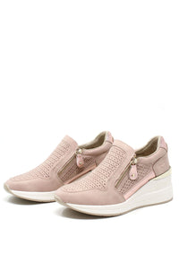 Bianca Side Zip Wedge Trainer