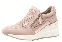 Bianca Side Zip Wedge Trainer