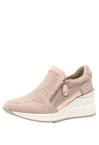 Bianca Side Zip Wedge Trainer