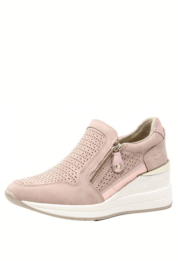 Bianca Side Zip Wedge Trainer
